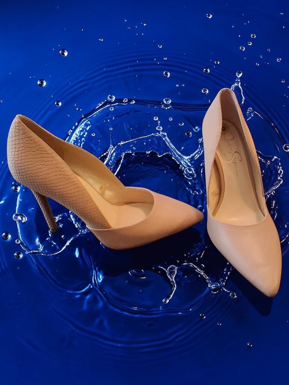Jessica Simpson Blush Nude Pointed-Toe High Heels Womens Shoe Size 8 Autumn Sexy